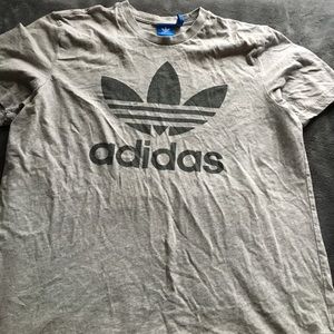 Adidas Grey Trefoil T Shirt